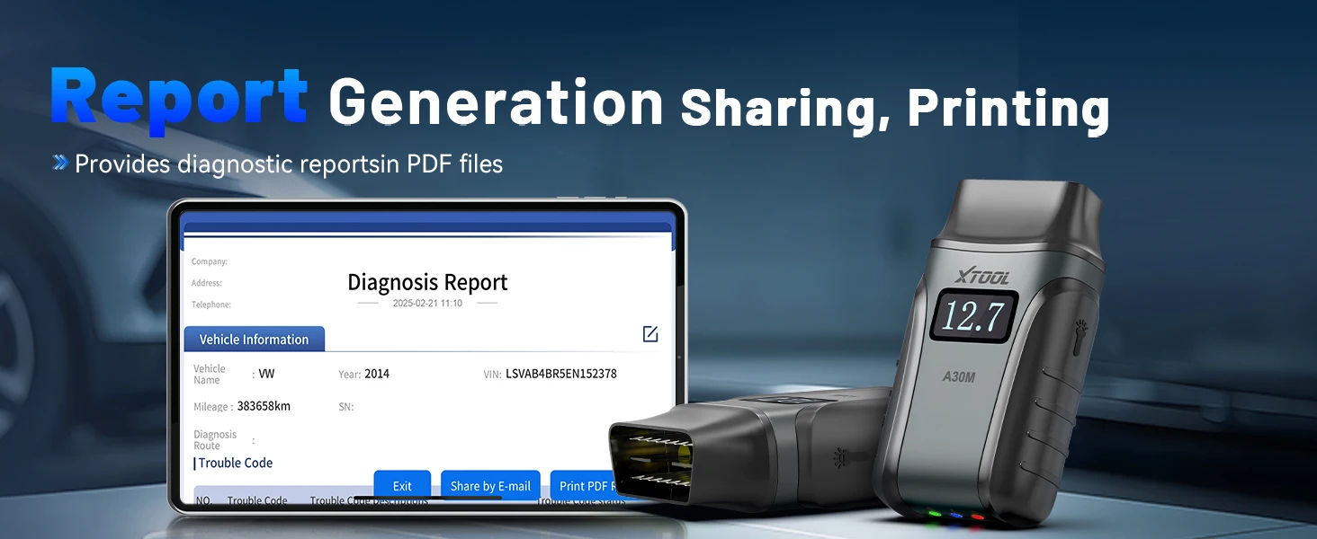 2026 XTOOL Anyscan+ A30M V2.0 BT OBD2 Scanner Kfz-Diagnosegerät mit 26+ Resets, Allsystem-Diagnose-Codeleser, kabelloses bidirektionales Scan-Tool für Android iOS, lebenslange kostenlose Updates – Detail 15