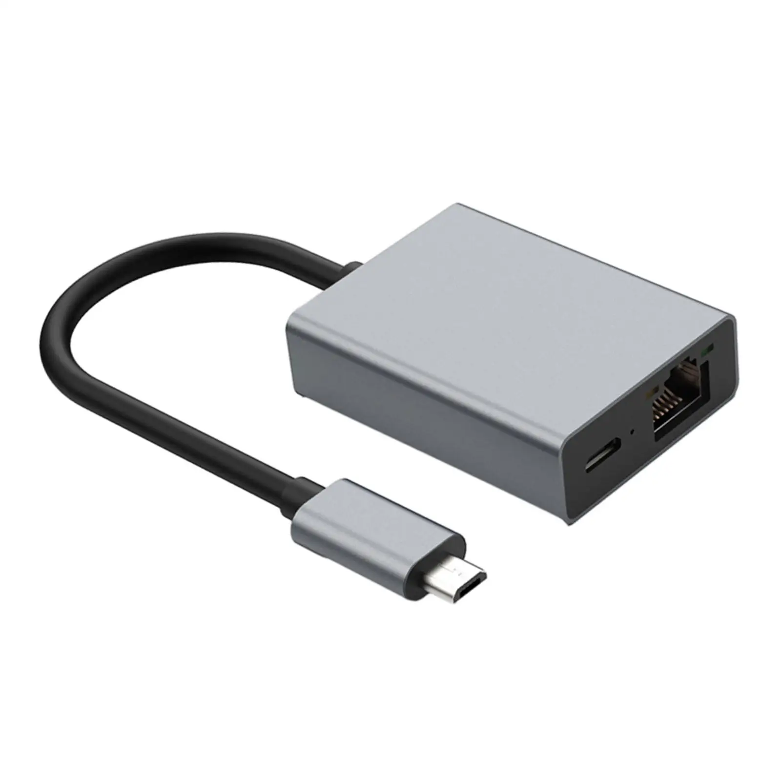 Adaptor Ethernet USB mikro 2 dalam 1, adaptor Ethernet USB mikro untuk pertemuan kerja Online, kokoh nyaman