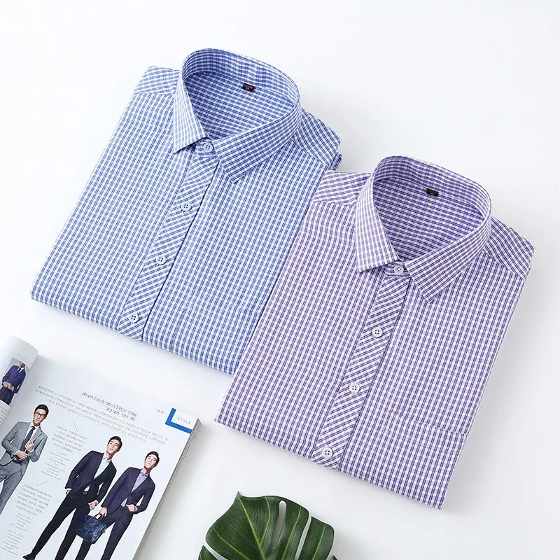 

Spring 2026 Men's Business Casual Striped No-Iron Long Sleeve Cotton Shirt Lightweight Fashionable Male Outerwear