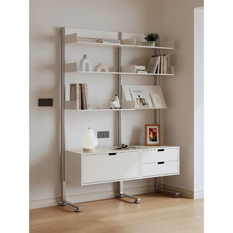 

No punching aluminum profile rack, living room multi-functional partition rack, entrance floor storage display rack