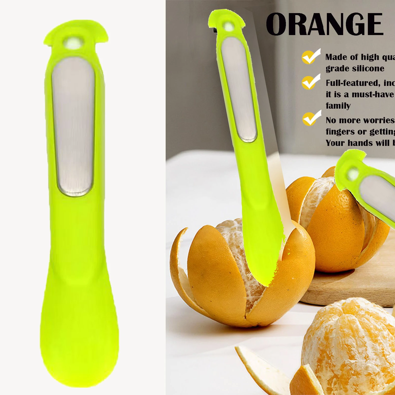 Pelador de naranjas, dispositivo pelador de naranjas, cuchillo multifuncional para pelar pomelo, limón, naranja, herramientas de cocina para frutas y verduras