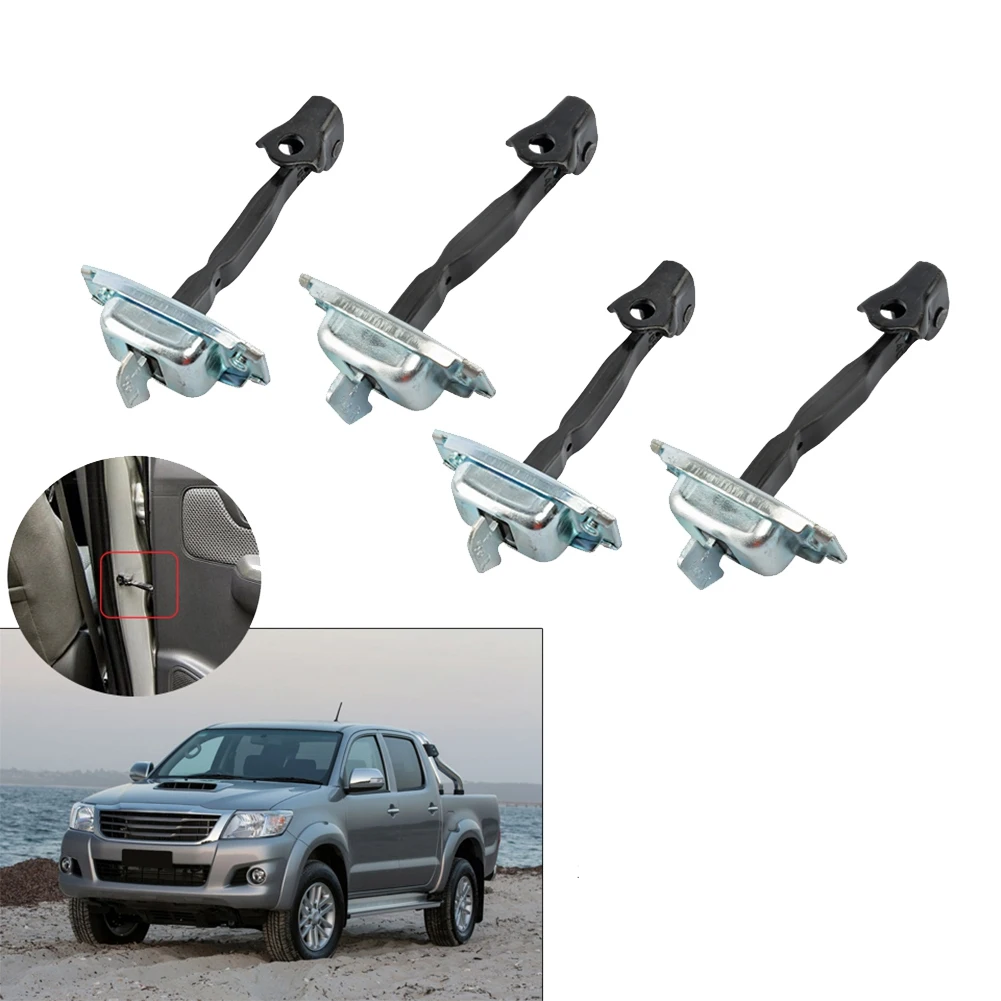 4PCS Car Door Stopper Check Strap Limiter for -Toyota -Hilux 2004-2015 for Fortuner 2005-2015