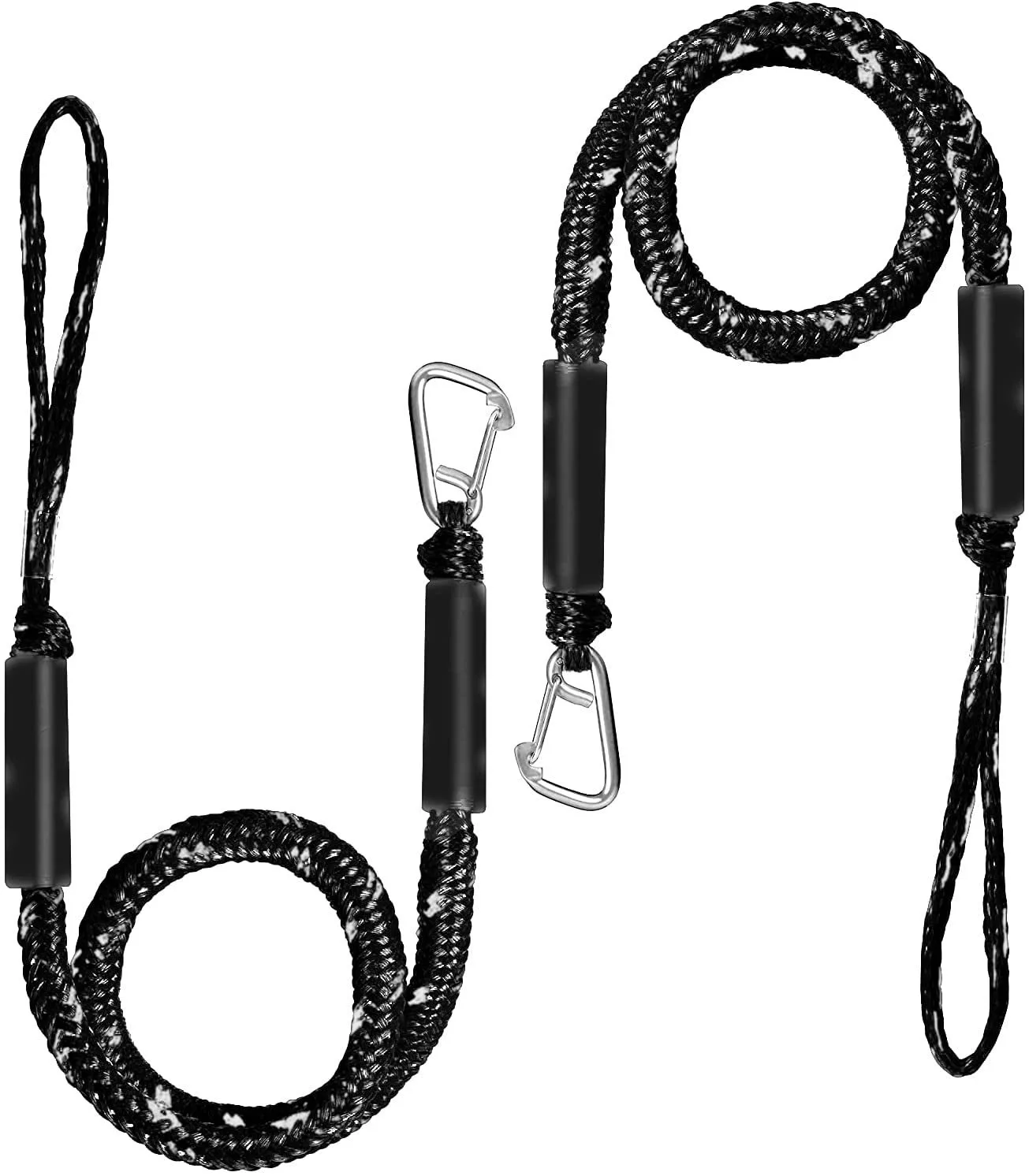 

2/1PCS Elastic Bungee Dock Lines Shock Absorbing Rope Stainless Hooks Adjustable for Kayak Canoe Jet Ski Pontoon Boat