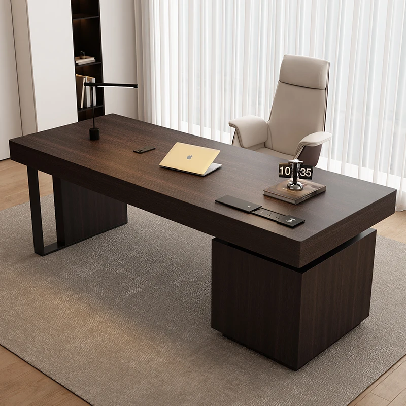 

Brown Strong Designer Executive Desk Drawers Wooden Large Cheap Office Desks Modern Luxury Mesa De Escritorio Office Furniture