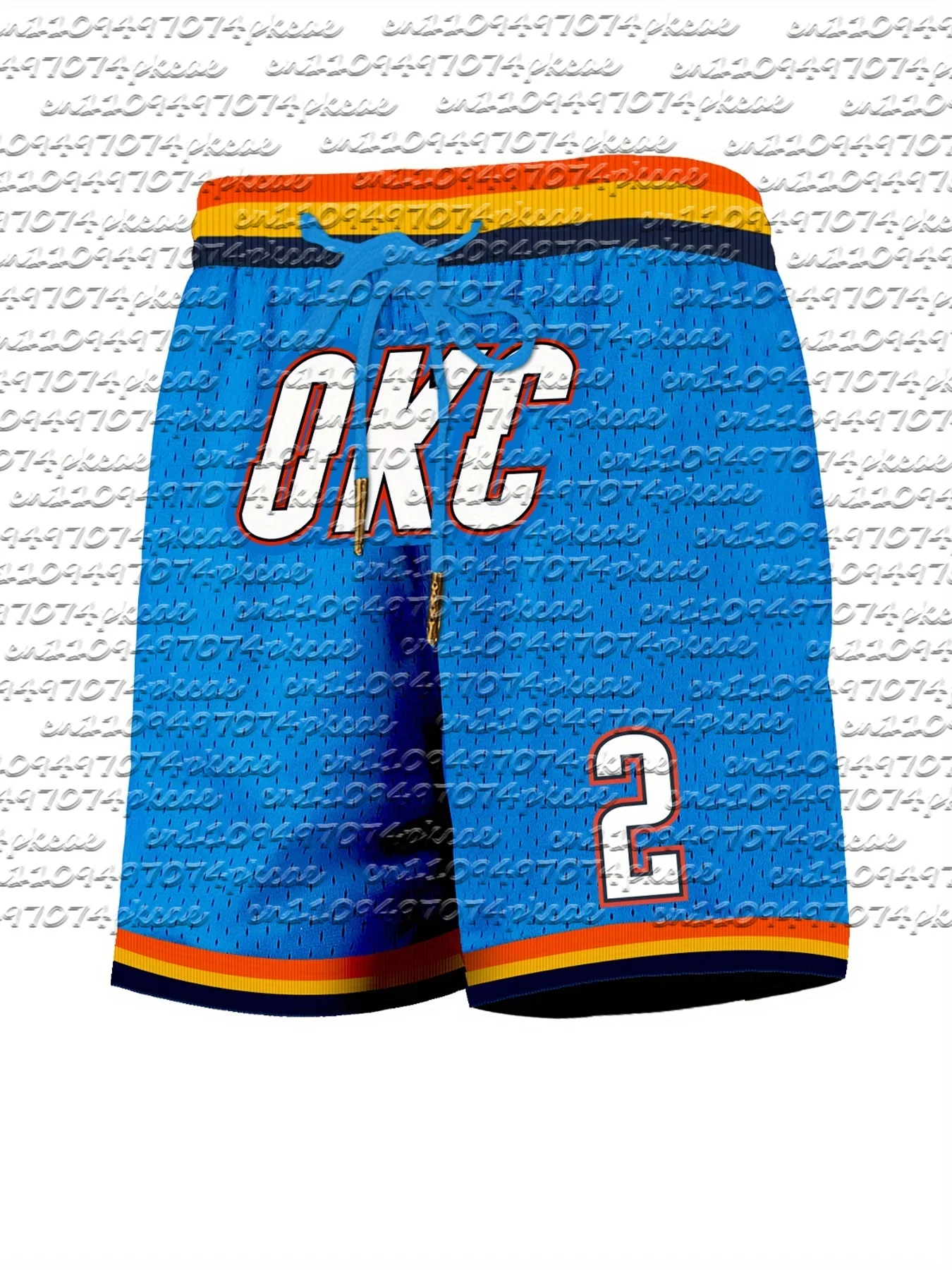 

2026 mens blue 2 basketball shorts breathable athletic shorts okc Y2K oversized leisure suitable for fitness and daily exercise