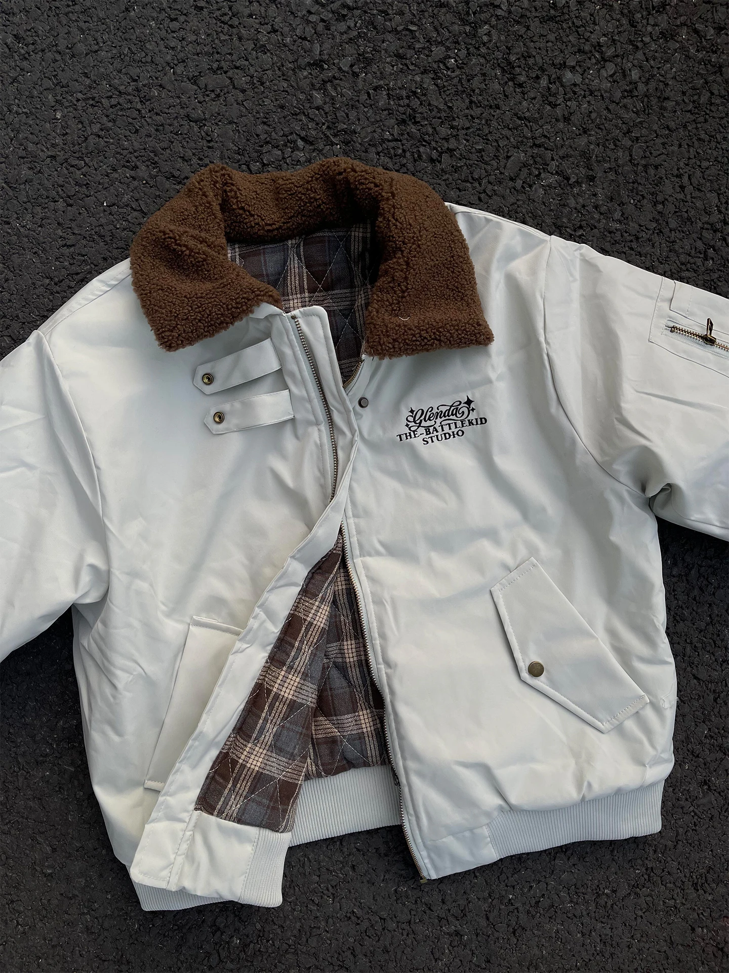 

Мужское и женское двустороннее носимое теплое хлопковое пальто Jaet Flight Sle с отложным воротником, шерстяное хлопковое пальто из ягненка на осень-зиму