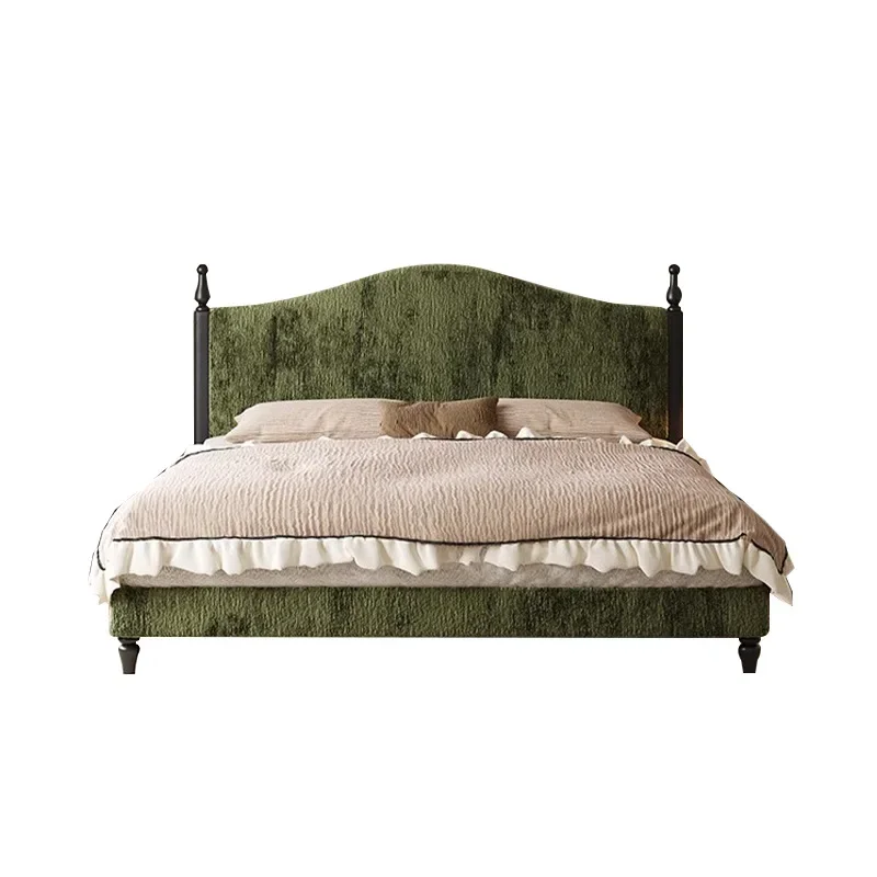 French retro fabric bed