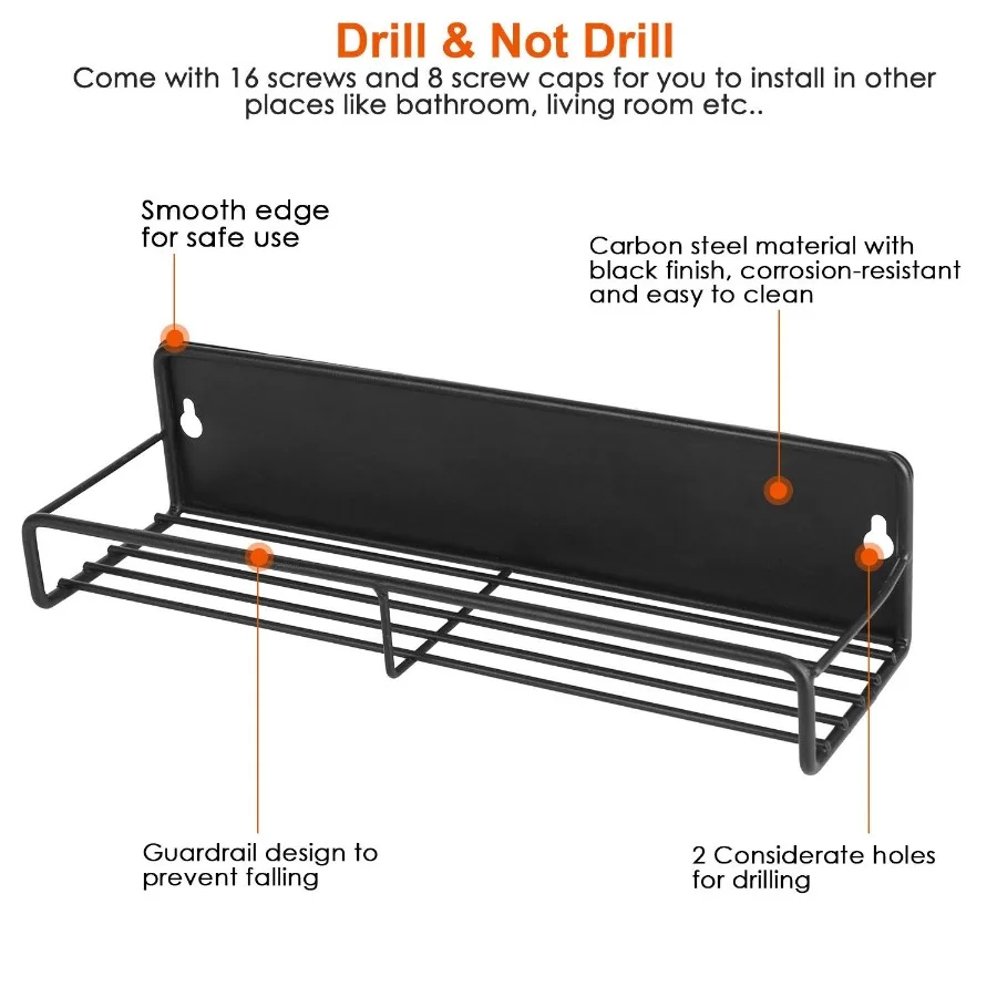 4 عبوات من رف توابل مغناطيسي قوي منظم رف تخزين الثلاجة للبرطمانات وأواني توابل وحامل موفر للمساحة للثلاجة #5