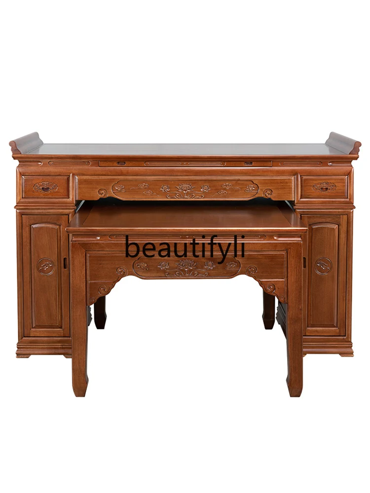 

Table for household solid wood incense case, simple modern style Buddhist platform, rural middle hall cabinet Buddhist table