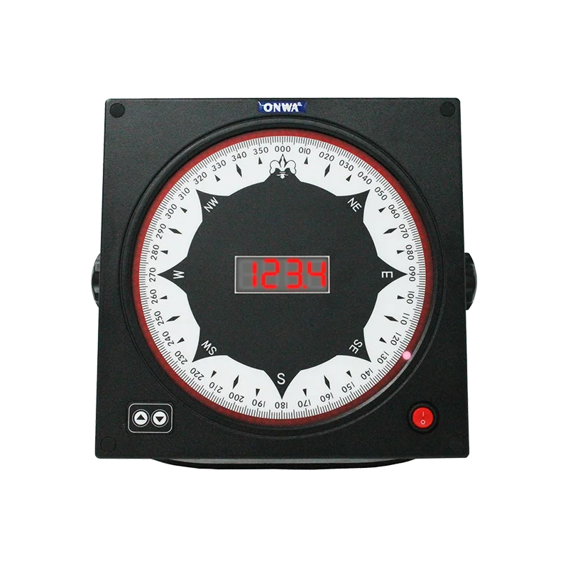 Onwa KCR-160S Digital Compass Repeater System with KA-GC9A Heading Sensor Marine Supplies