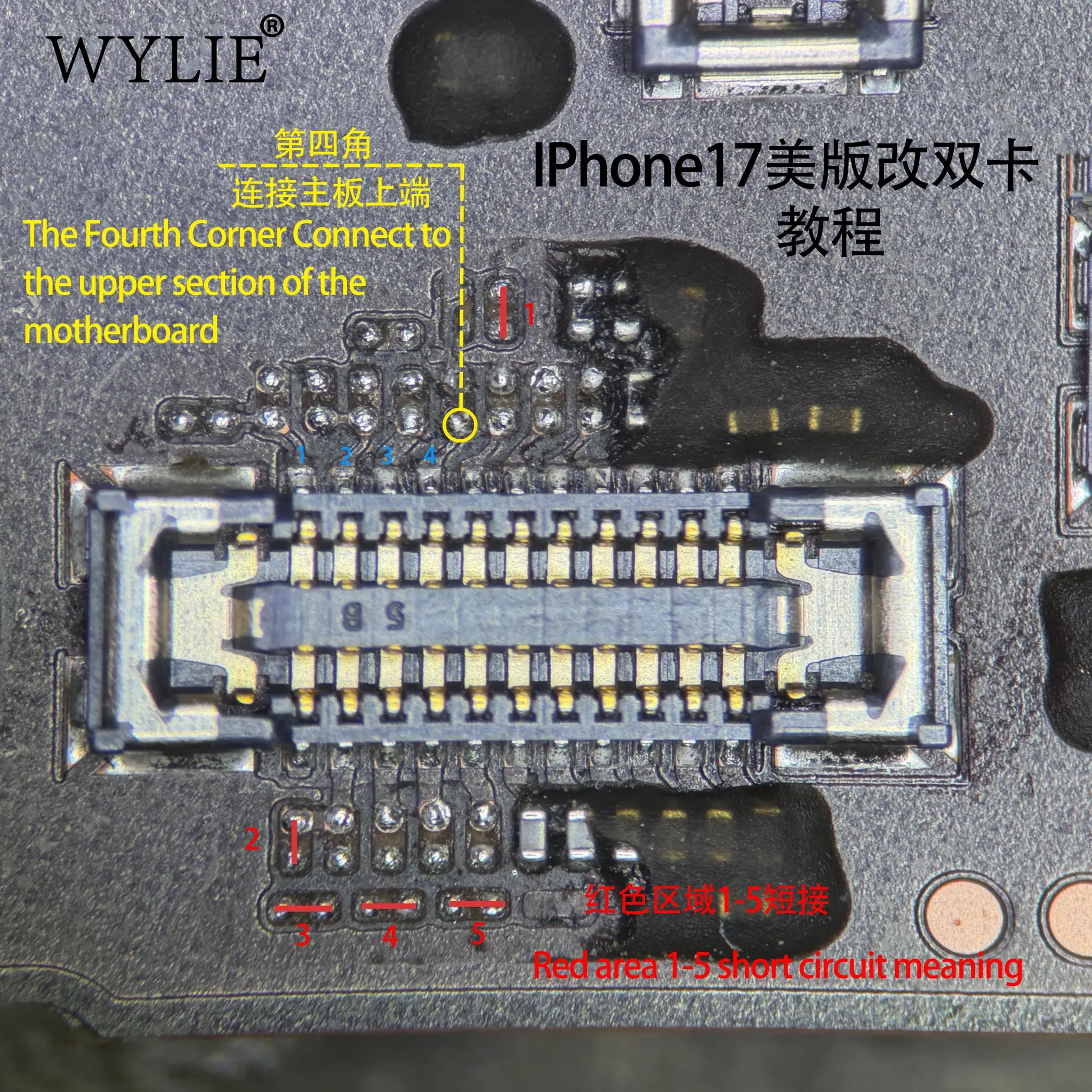 WYLIE IP 17 16 ESIM naar SIM Adapter voor iPhone 17 16 15 14 pro Max SIM-kaartlezer Flex Kabel Slot Lade Houder Telefoon Reparatie Tool