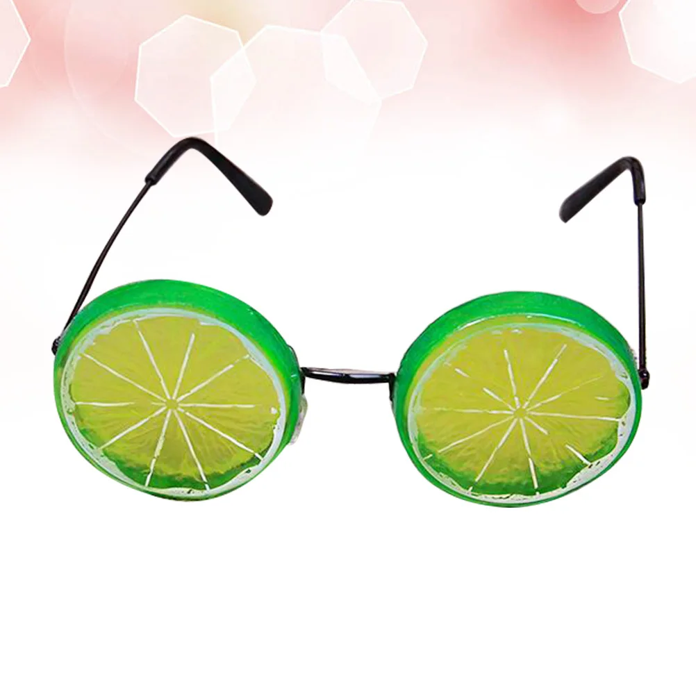 

Funny Green Lemon Eyeglasses Lightweight Soft Comfortable Texture Eyeglasses for Masquerade Dance Party Beach Hawaii