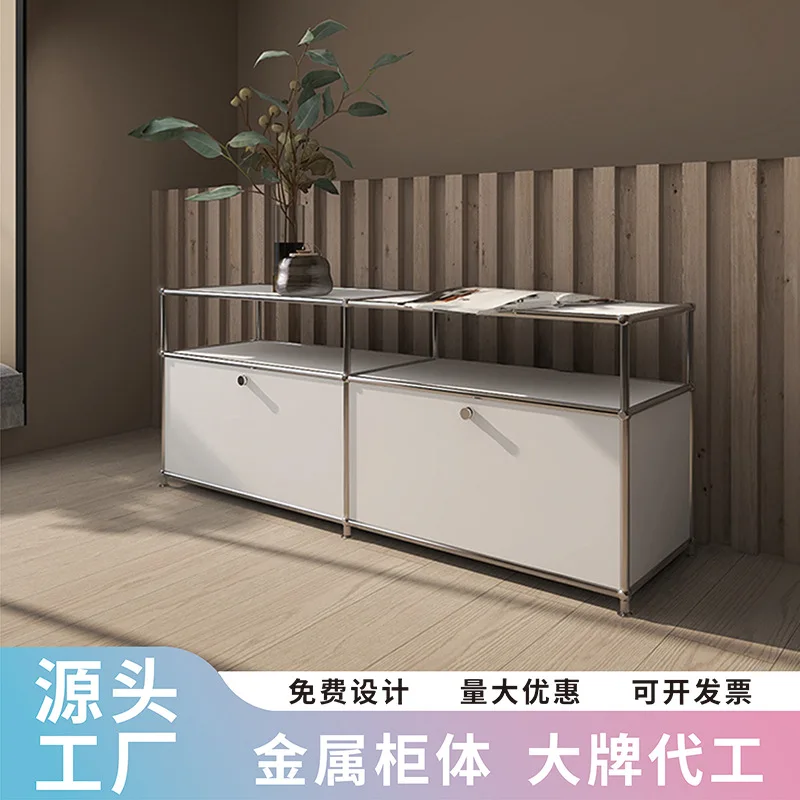 

Cabinet Display Jewelry Display Rack Customized Stainless Steel Assembled Cabinet Household and Commercial Dining Side Cabinet M
