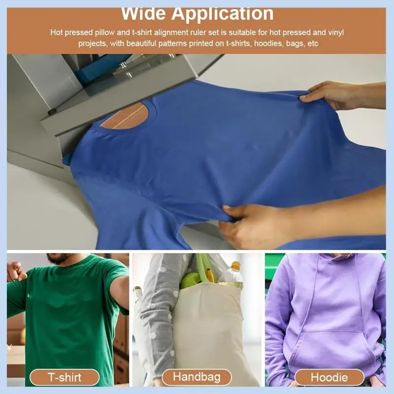 MLGB-Heat Press Pillows 9 Pcs In 1 Set, 4 Sizes Heat Pressing Transfer Pillow And 5Pcs T-Shirt Ruler Guide For Vinyl DIY