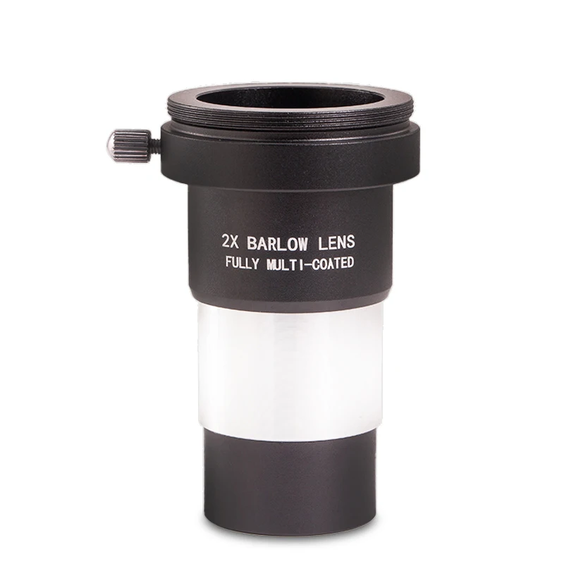 1.25inch 2x Barlow Lens Fully Multi-Coated Metal with M42x0.75 Thread Camera Connect Interface for Telescope Eyepieces