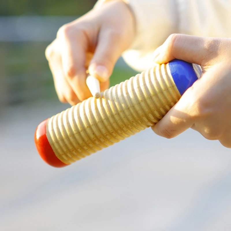 Guiro Scraper Music Guiro Scraper Wooden Sound Guiro Mallet Percussion Instrument Set Early Education Educational