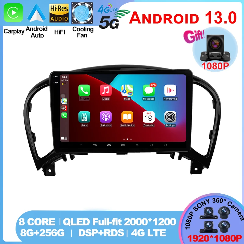 

For Nissan Juke YF15 2010-2014 5G HIFI QLED Car Android 13 Radio Multimedia Video Player 2 din Carplay GPS Head Unit