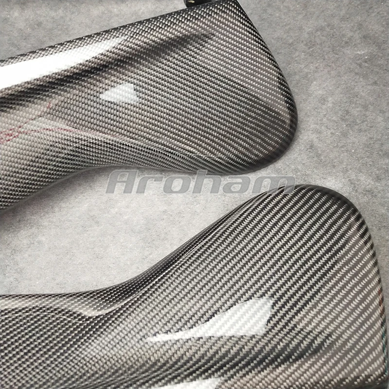 Aroham 2PCS Real Carbon Fiber Seat Guard Board For Audi A4L A5 A6L A7 Q5 Interior Accessories