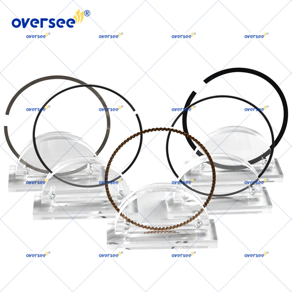 Oversee 6S1-11604-00 Oversize Piston Ring Set (+025) for Yamaha 4 Stroke F200 250HP Outboard Engine 6S1-11604-00-00