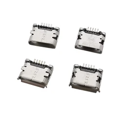 Conector Micro USB hembra de 5 pines, 10 piezas, puerto de reparación SMD SMT PCB, tipo de soldadura, adaptador de enchufe Micro USB