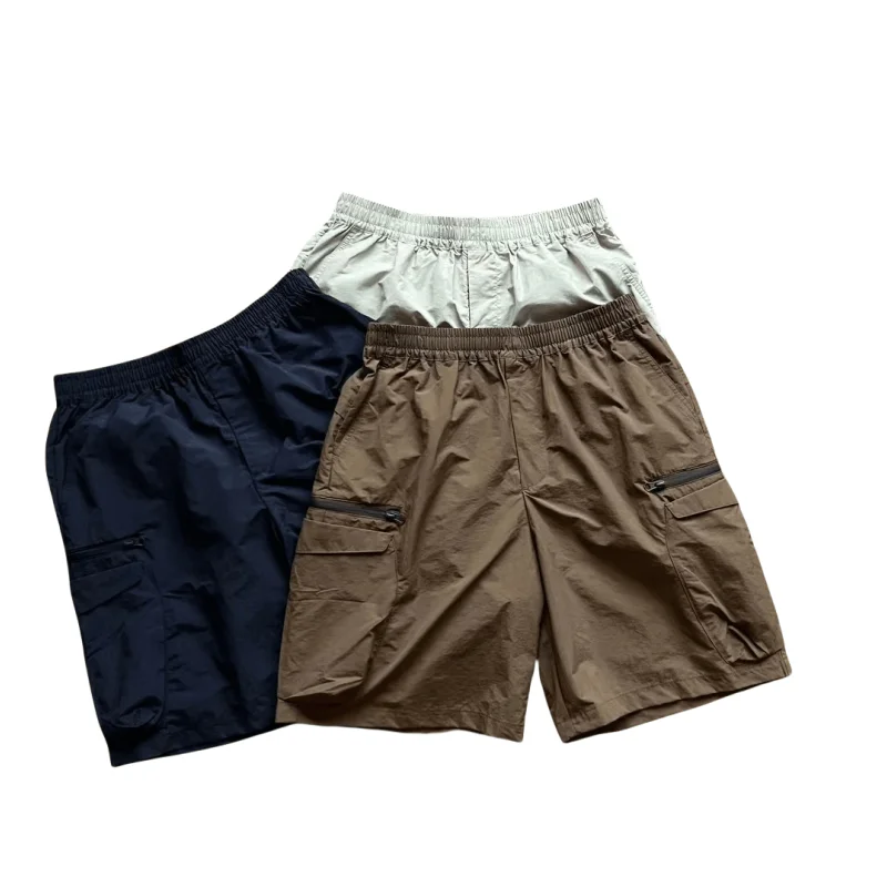 

Мужские повседневные рабочие шорты свободного кроя, быстросохнущие, с множеством карманов, летние, в стиле ретро, для молодежи, длиной до колена