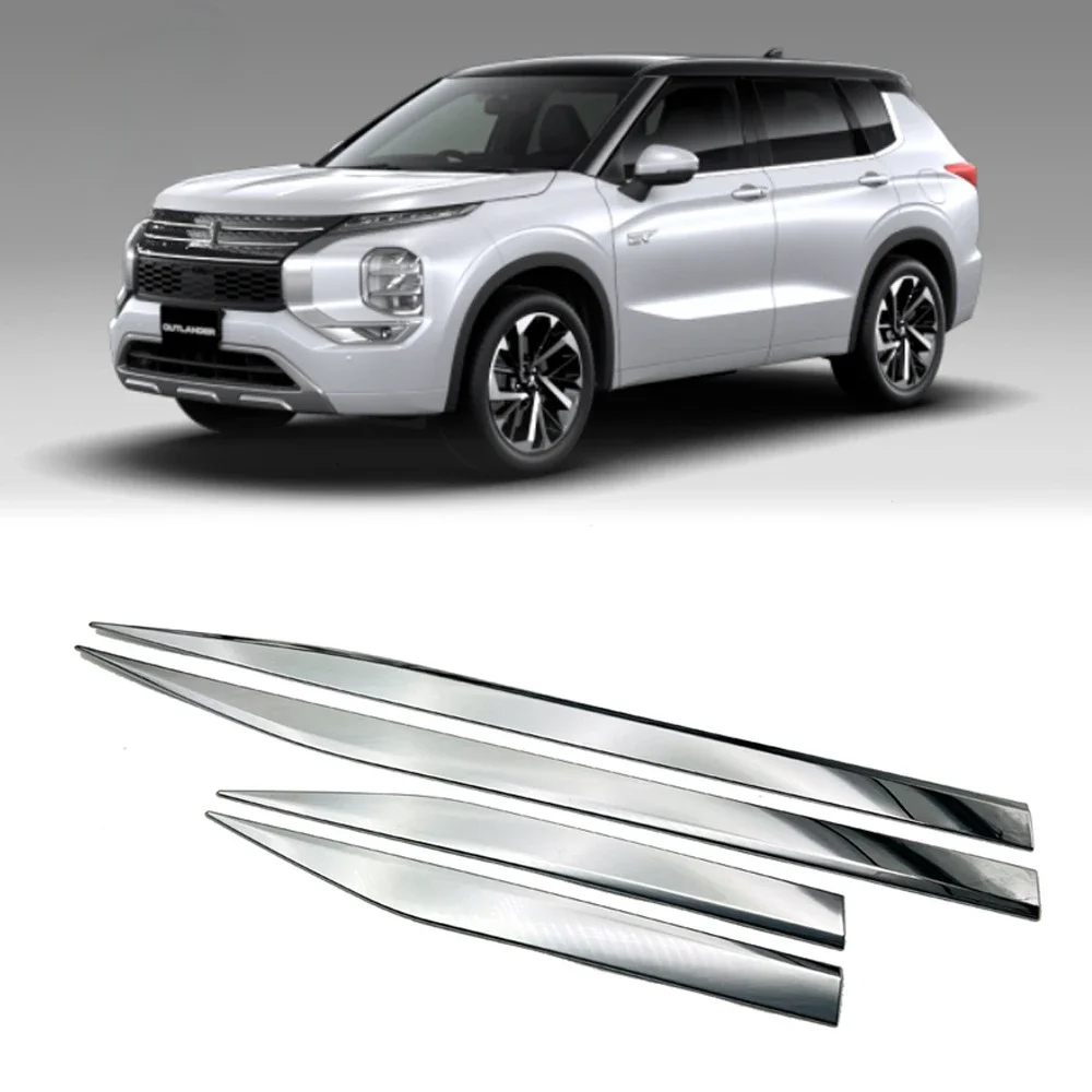 

Для Mitsubishi outlander 2022 2023, хромированная накладка на боковую дверь, декорректирующая накладка на боковую дверь, накладка на молнию, СТИЛЬНАЯ крышка, защита от горничной