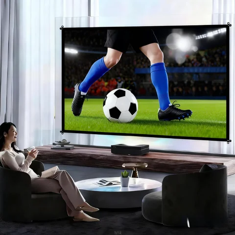 XIAOHUI 16:9 100/120 inch Projection Screen Fixed Frame Projector Screen Suitable for Telephoto Projectors