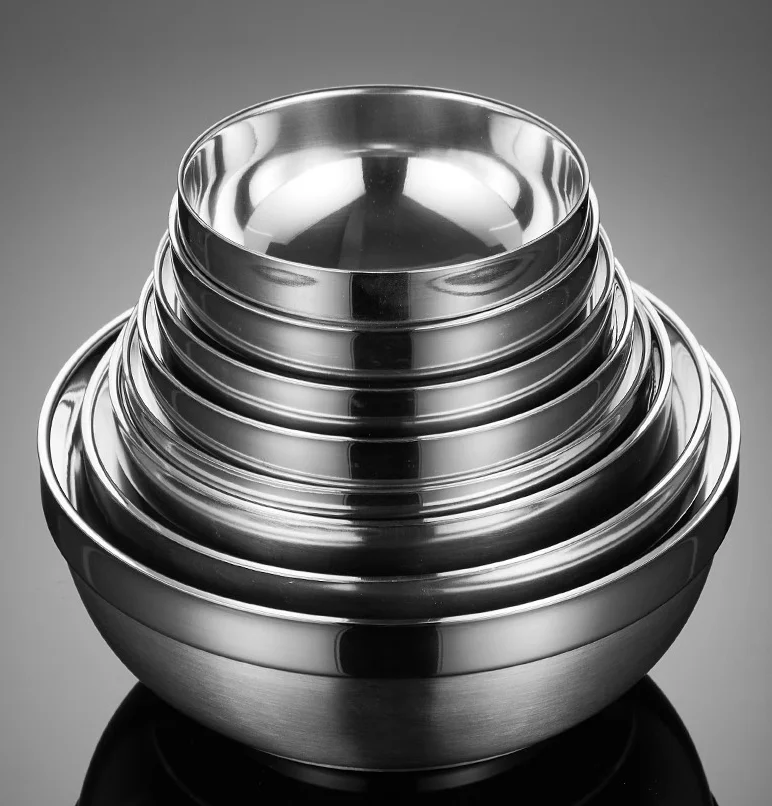 #For stainless steel bowl ironing bowl double layer food grade rice bowl