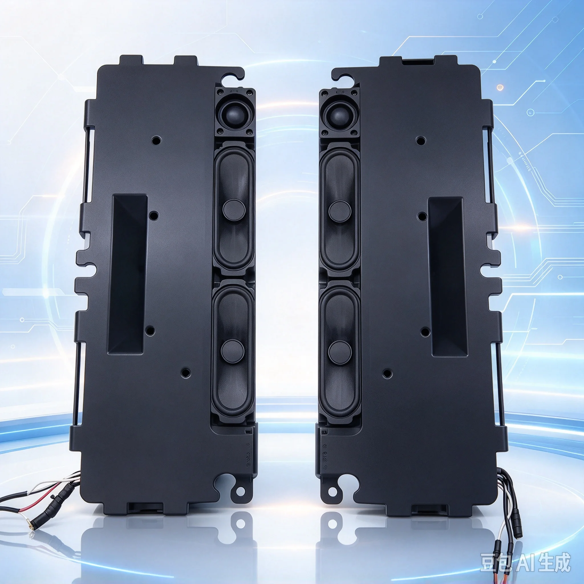 Ported 2-Way Passive Speaker Pair with Three Drivers for DIY Desktop HiFi Audio