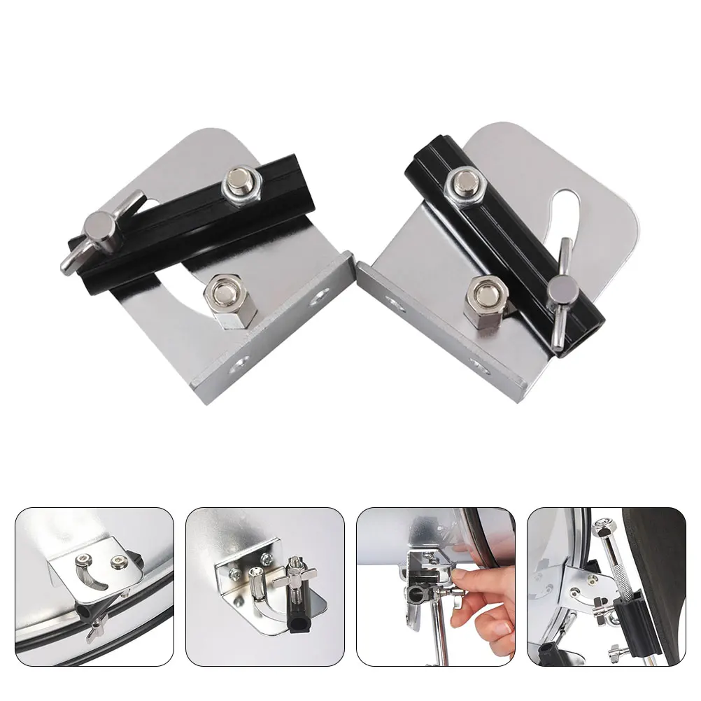 

2 Pcs Strap Screws Metal Lock Buckle Drum Belt Bracket Adjustable Percussion Instrument Accessory Part