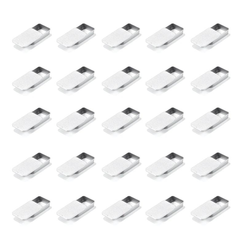 

50PCS Metal Slide Top Containers Metal Rectangular Sliding Lid Boxes For Candles Jewelry Crafts 80X50X15MM
