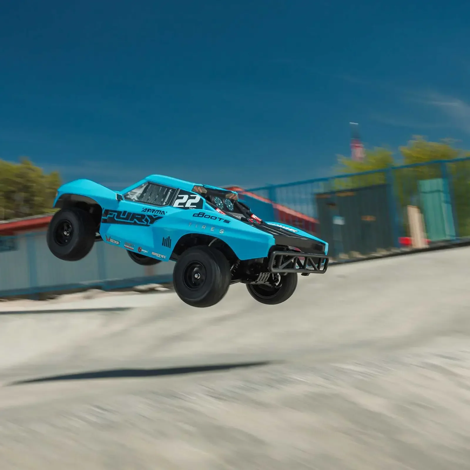 Arrma 1/10 FURY MEGA 2WD ล้อหลังแบบแปรง RC รีโมทคอนโทรลรถบรรทุกสั้นรถออฟโรดสำหรับผู้ใหญ่และของเล่นสำหรับเด็ก