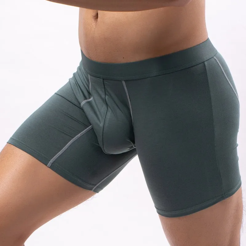 Male Big U-Pouch Breathable Modal Boxers Outdoor Workout Running Jogging Underwear Daily Sporty Gym Shorts Casual Sexy Panties