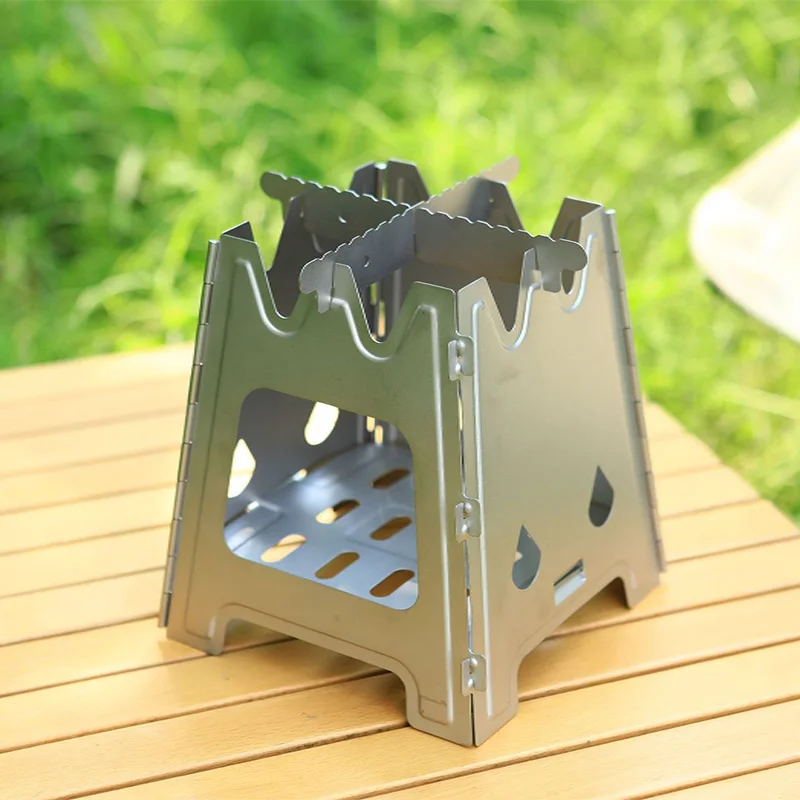 

Pure Titanium Outdoor Camping Stove Portable Ultralight Folding Wood Stove Pocket Stove Camping Fishing Hiking