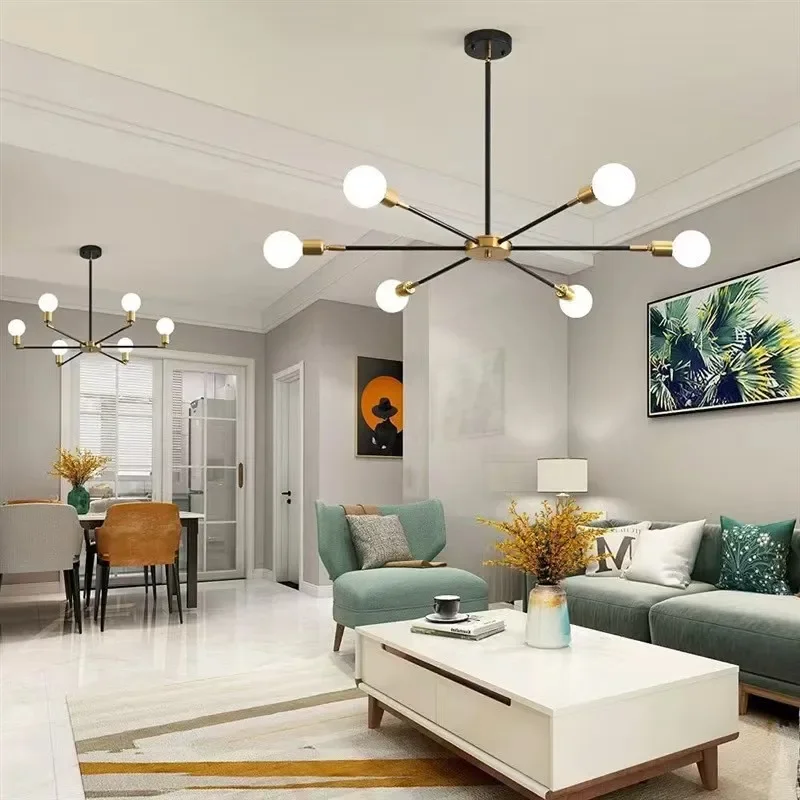TechHPCeiling Living Room Chandelier 2023 Golden Modern Dining Room Simple Bedroom Luxurious