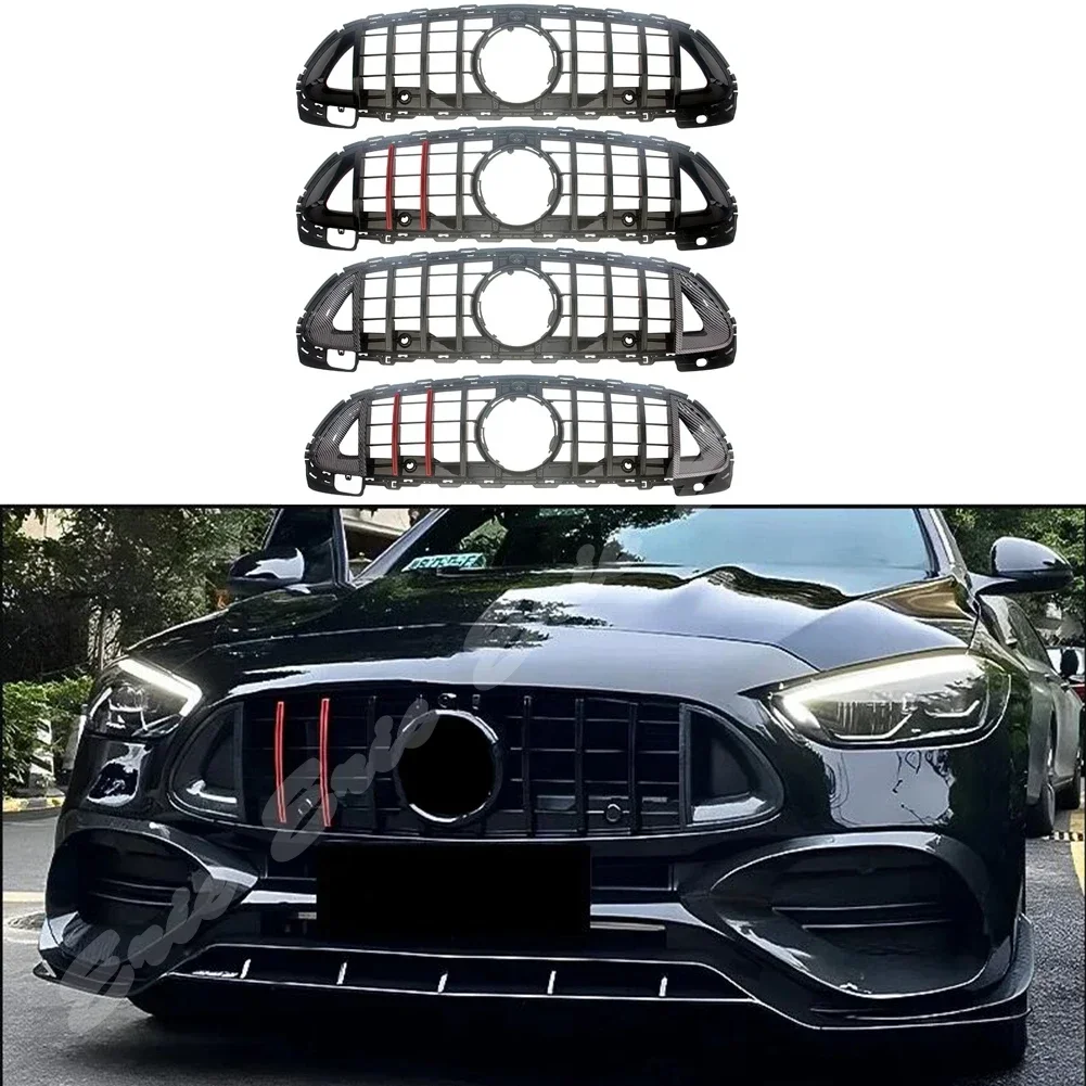 

Car Front Racing Facelift Grill Upper Bumper Grilles Fit For Mercedes-Benz W206 C-Class C200/C260/C300 2021+ AMG Line