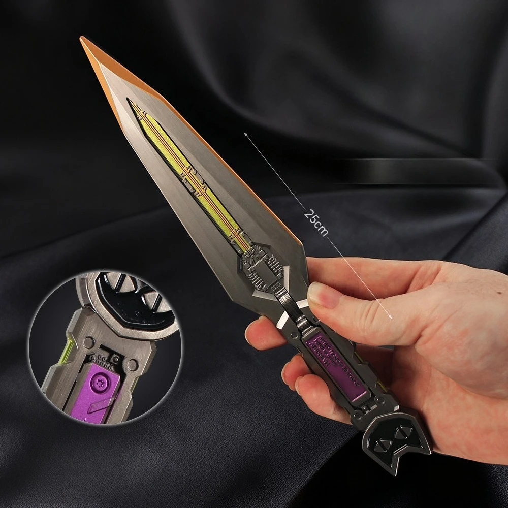 25cm/9.84인치 델타 포스 게임 주변기기 검 무기 모델 데스크탑 장식품 컬렉션 소녀 소년을 위한 생일 선물