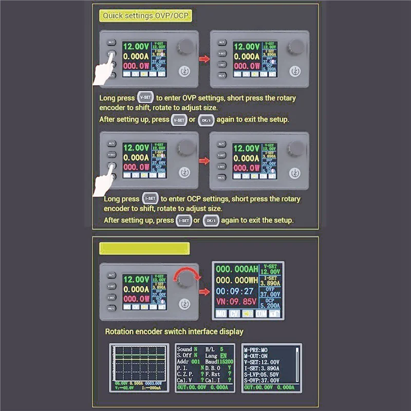 

RALCA-SK150C CNC DC Regulated Power Supply Constant Voltage And Constant Current Step-Up And Step-Down Module 40V 8A