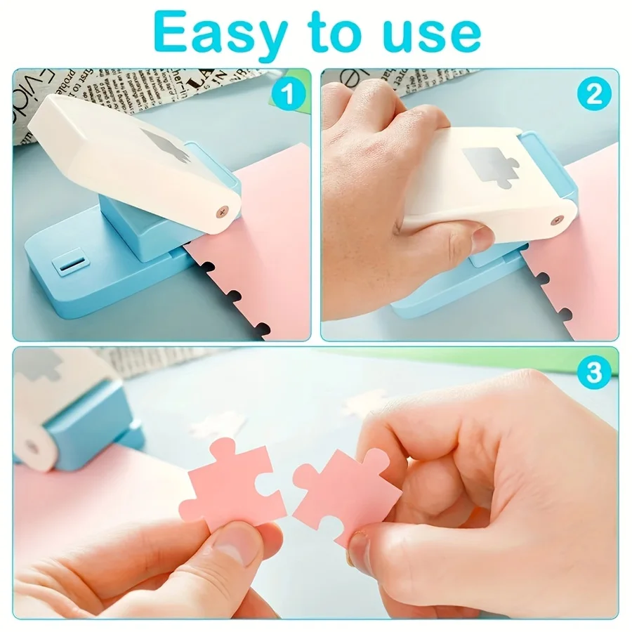 1pc Jigsaw Puzzle Maker - DIY Photo and Pattern Punch, Personalized jigsaw puzzle customization photo jigsaw puzzle making tool