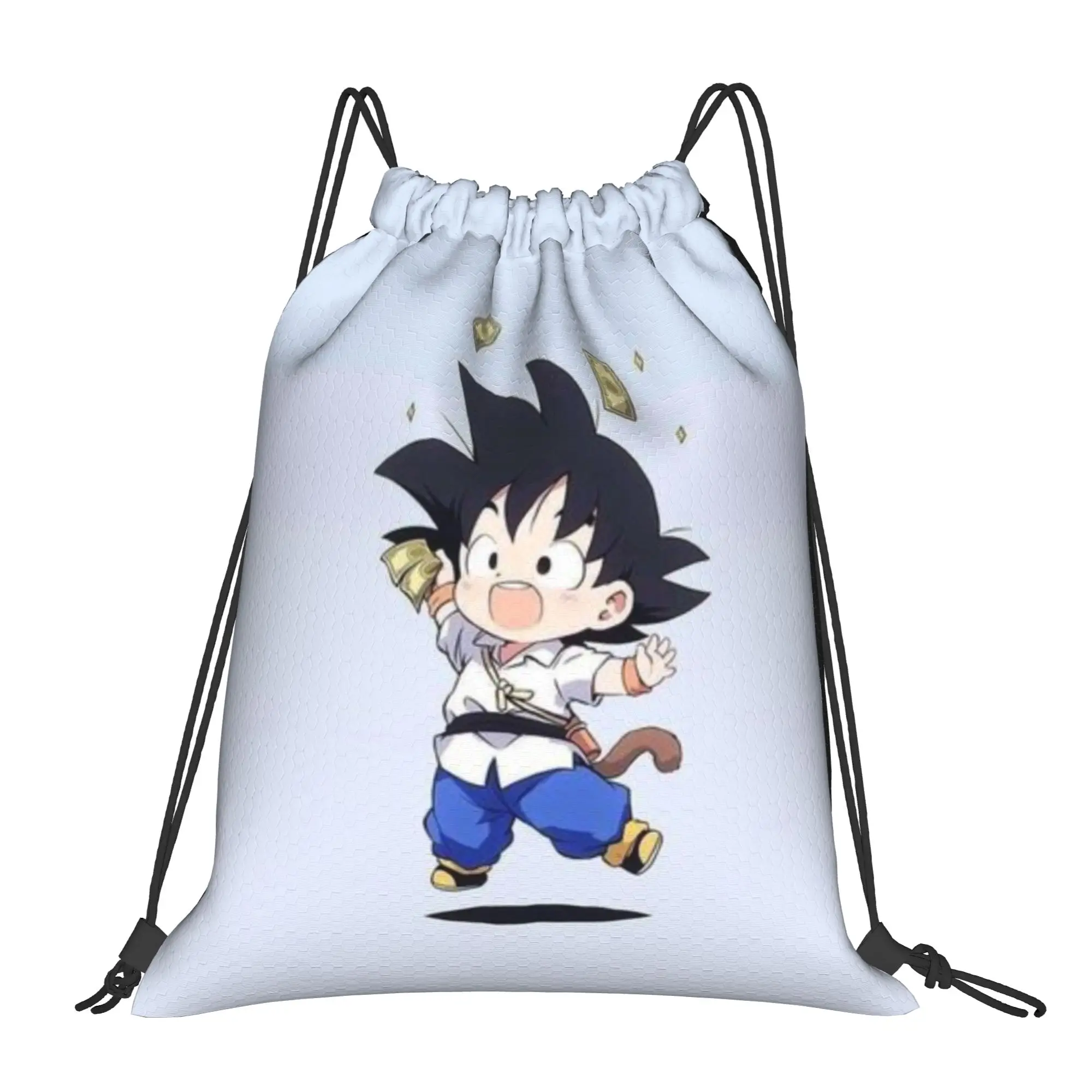

Милый рюкзак-мешок с принтом Сон Гоку из Dragon Ball, многофункциональный, для мужчин и женщин, для хранения вещей, для подростков, дорожная сумка на шнурке