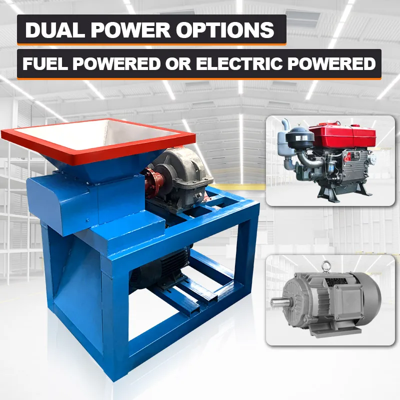 High Quality Mini Plastic Shredder for Waste PE PP Recycling Automatic Crusher Machine Double Small Plastic Bottle Shredder for