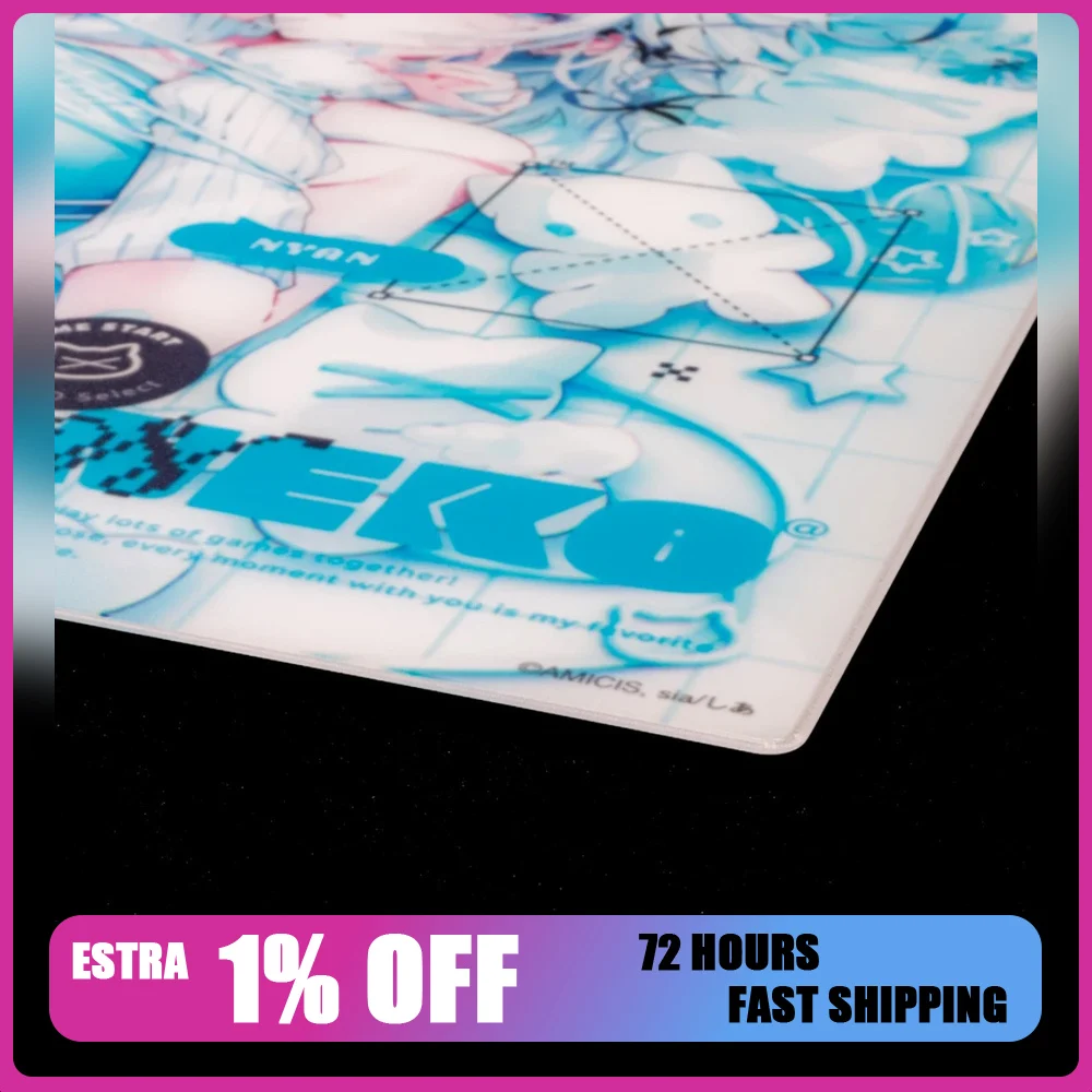 AMICIS x Pulsar Superglide V3 Animarium NEKO Tempered Glass Mouse Pad 490x420mm Gaming Desk Mat for FPS Esports Gamer Accessory