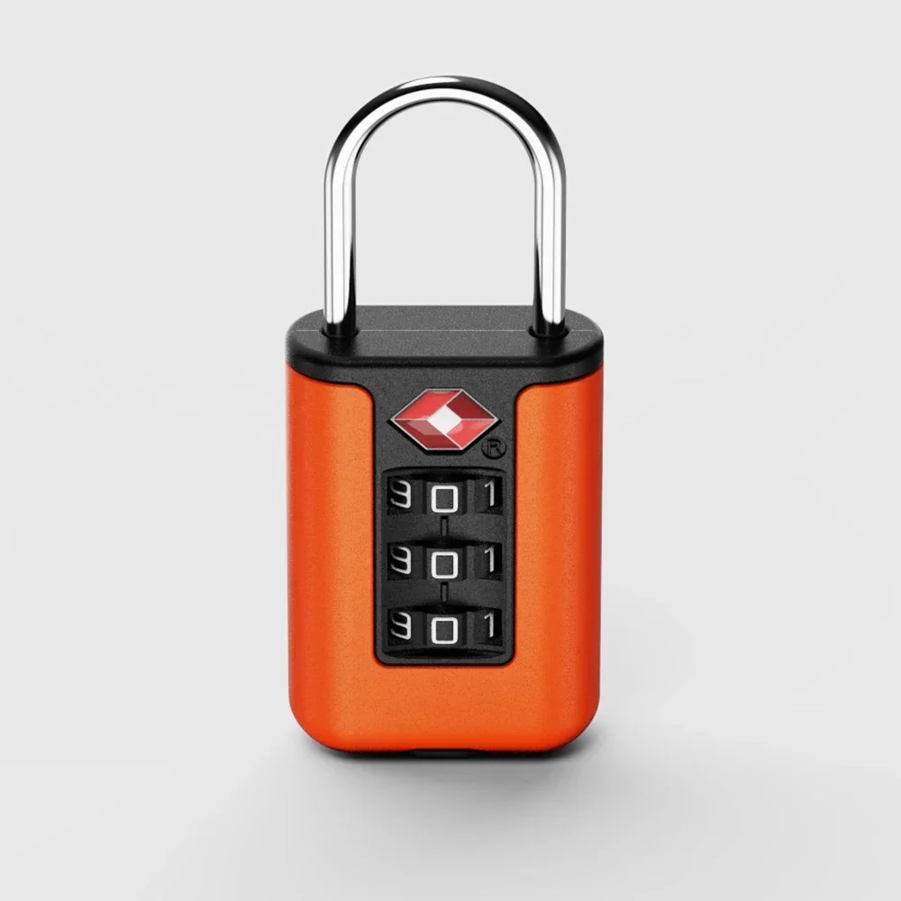 24 Nieuwe Tsa Douane Code Lock Voor Reisbagage Wachtwoord Verwisselbaar Zwart Slot Contrast Ontwerp Hangslot 3 Cijferige Combinatie Slot