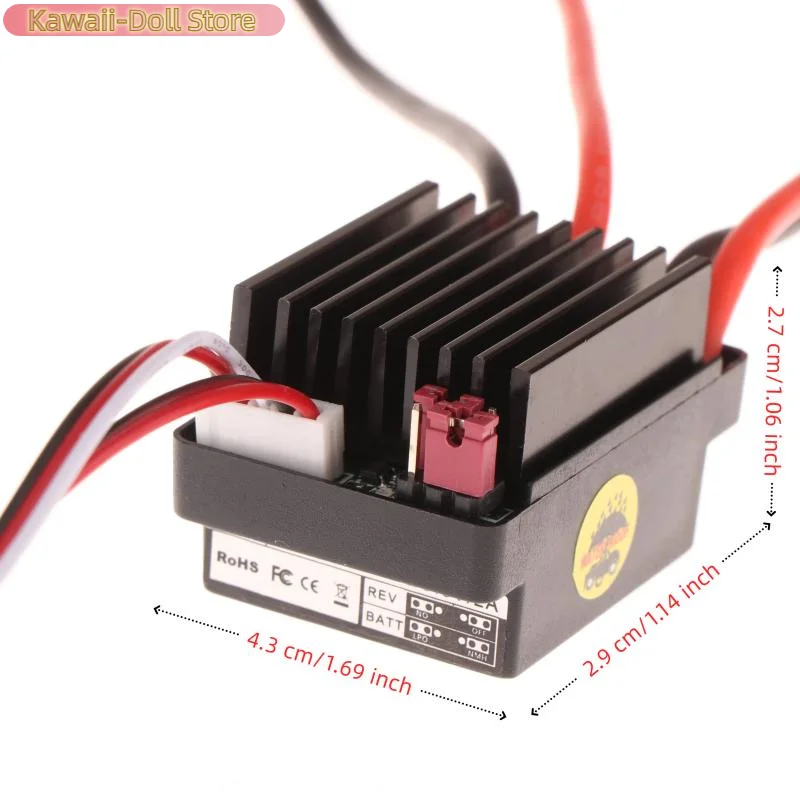 5 V/2A BEC 320A 2-3S แปรงกันน้ํา ESC Electric Speed Controller เหมาะสําหรับ 1:10 Scale RC รถเรือ