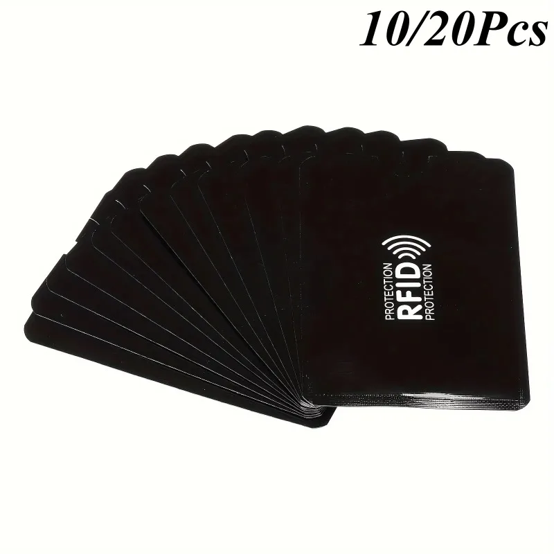 10/20Pcs Simple RFID Blocking Card Sleeve Anti-theft Credit Debit Card Protective Cover for Daily Use