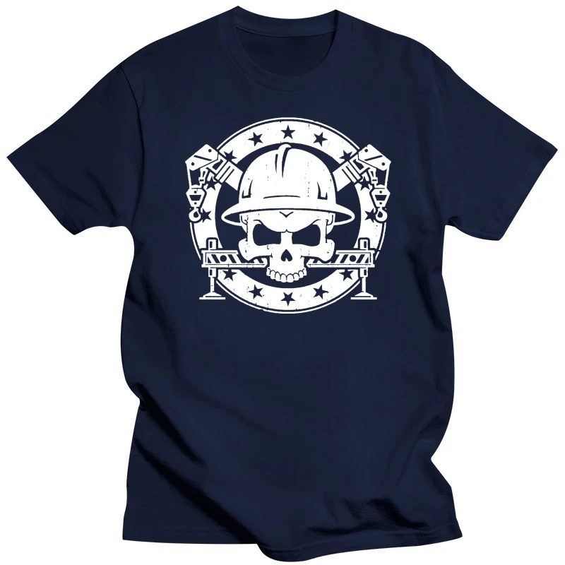 2019 New Cotton T-shirt Crane Operator T-Shirt - tower crane skull shirt boom crane truck logo t shirt Summer Style Tee Shirt