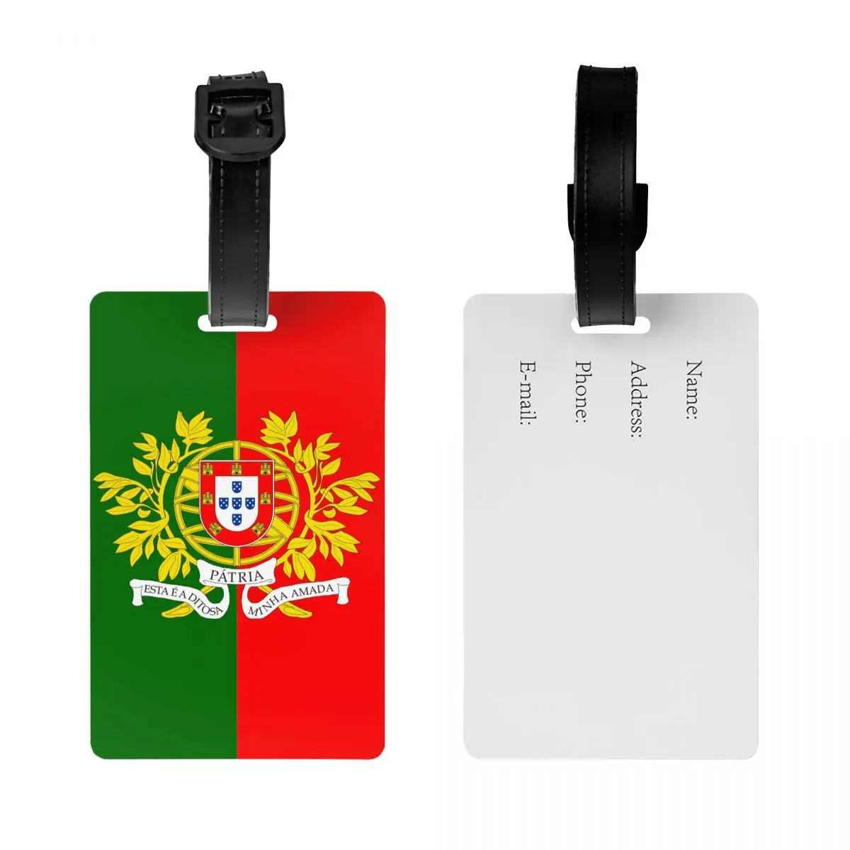 Custom Coat Of Arms Of Portugal Flag กระเป๋าเดินทางกระเป๋าเดินทางกระเป๋าเดินทางความเป็นส่วนตัว Cover ID Label