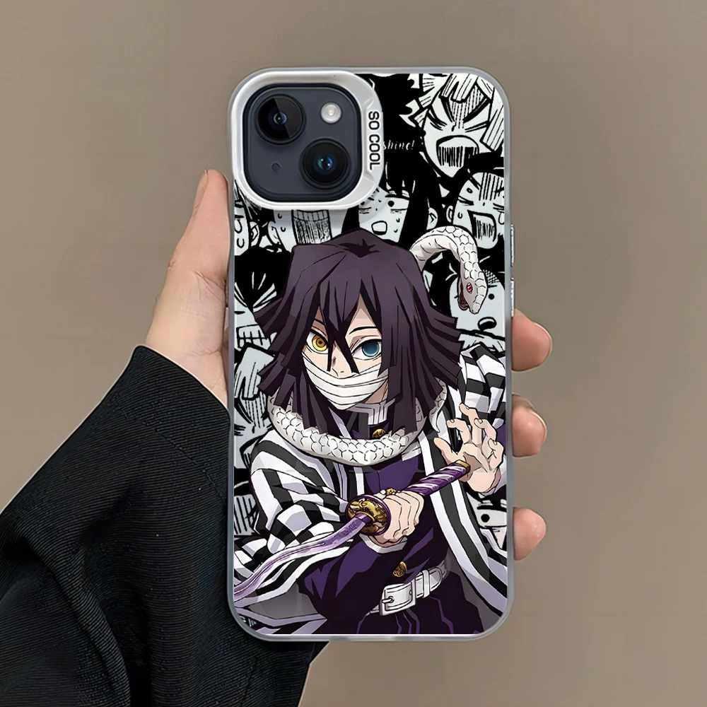 Anime Demon Slayer Cassa Del Telefono Per iPhone 16 15 14 13 12 11 Pro Max X XR XSMAX 8 7 Plus Candy Opaco Antiurto Della Copertura Posteriore