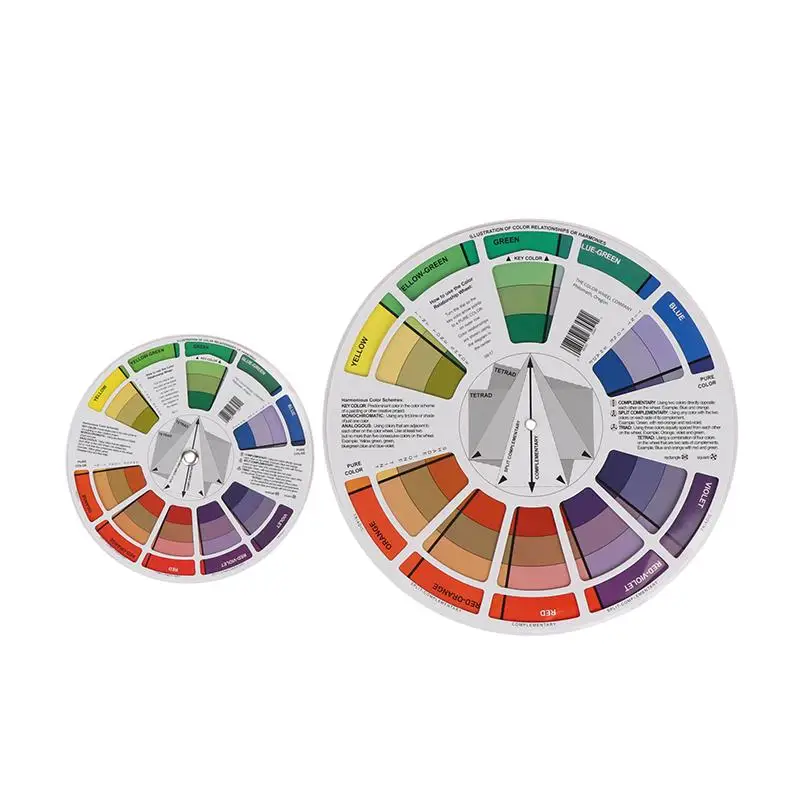 Nail Art Color Display Paper Card Wheel 2Pcs 12 Colors Pigment Chart Board for Professionals and Salon Use
