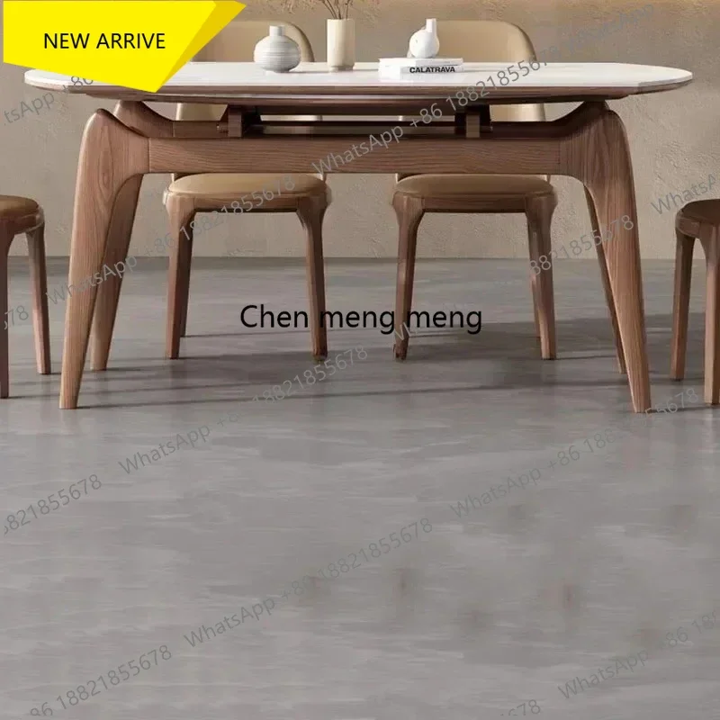 

A178 Oval White Dining Table Nordic Marble Design Heat Resistance Dining Table Marble Minimalist Table A Manger Kitchen Furnitu